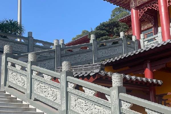 大连道观仿古石栏杆厂家 供给二
